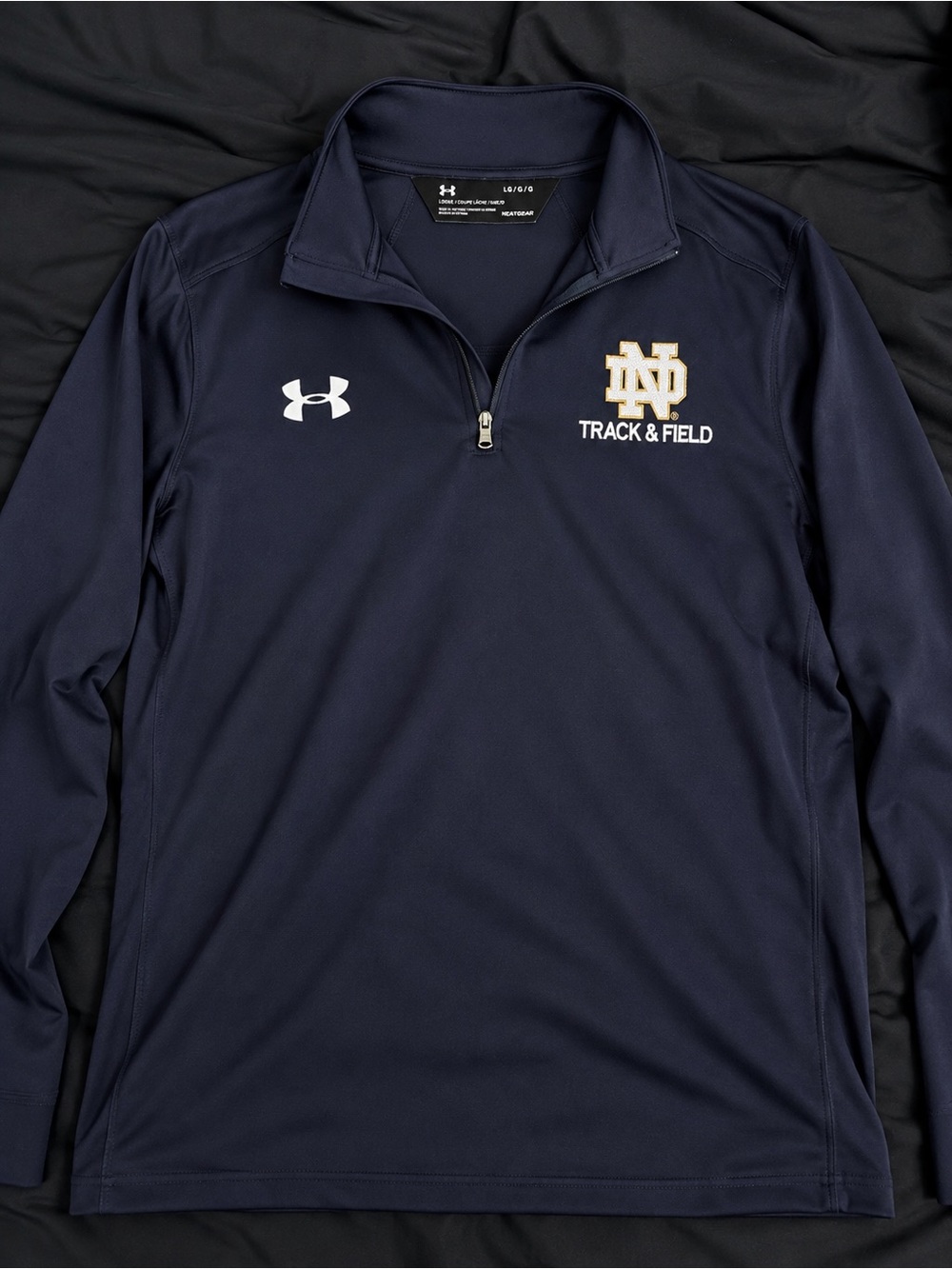 Under Armour Notre Dame Track & Field Quarter-Zip Pullover – Men’s Large